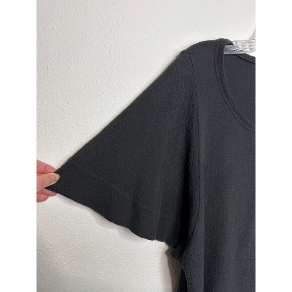 Madewell Large Texture & Thread Flutter-Sleeve Top True Black Cotton Relaxed - Picture 4 of 10